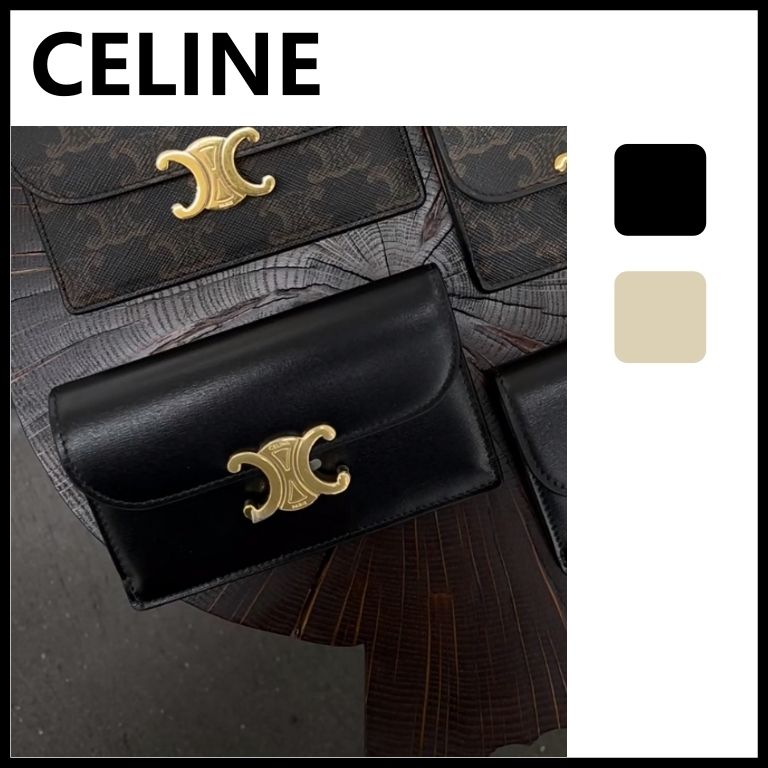 CELINE】トリオンフ フラップ付き ロング カードホルダー (CELINE