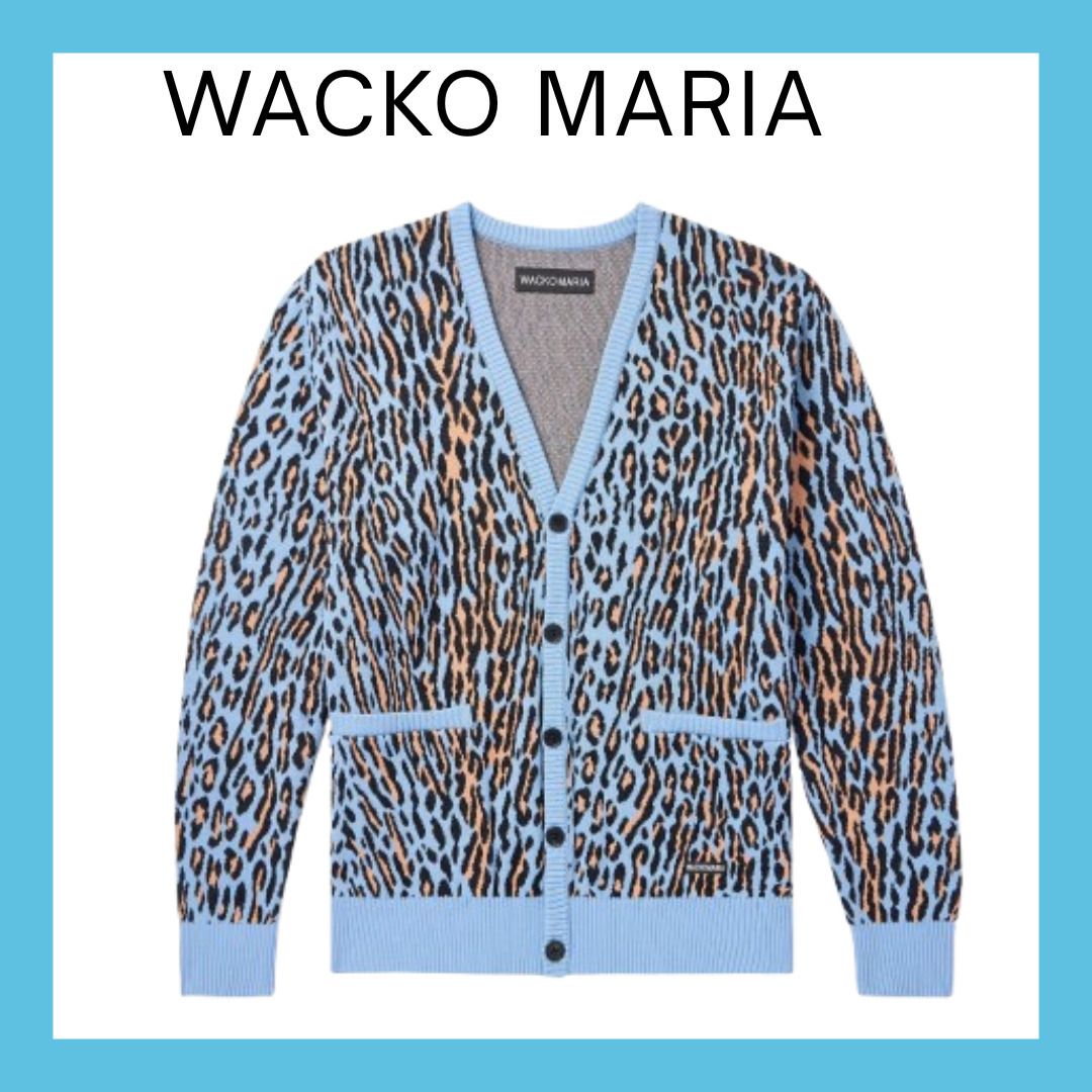 キムタク着用☆関送込☆Wacko Maria レオパードカーディガン (WACKO