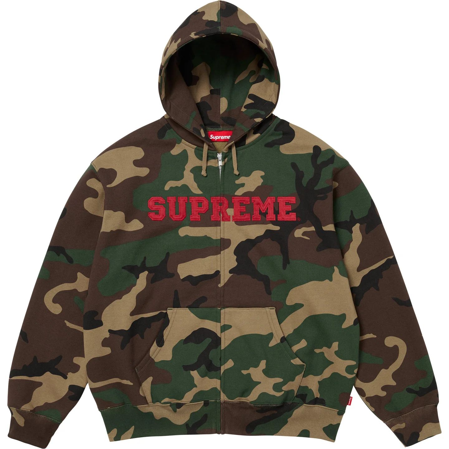 Supreme】Collegiate Applique Zip Up Hooded Sweatshirt (Supreme