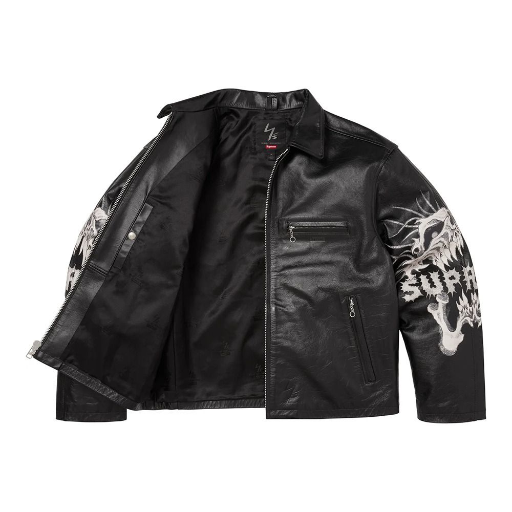 Supreme x Y's by Yohji Yamamoto】Leather Jacket Black 25FW