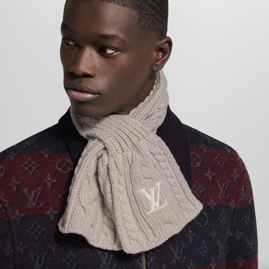 オシャレ【Louis Vuitton】オンリー LV ミニケーブル マフラー (Louis