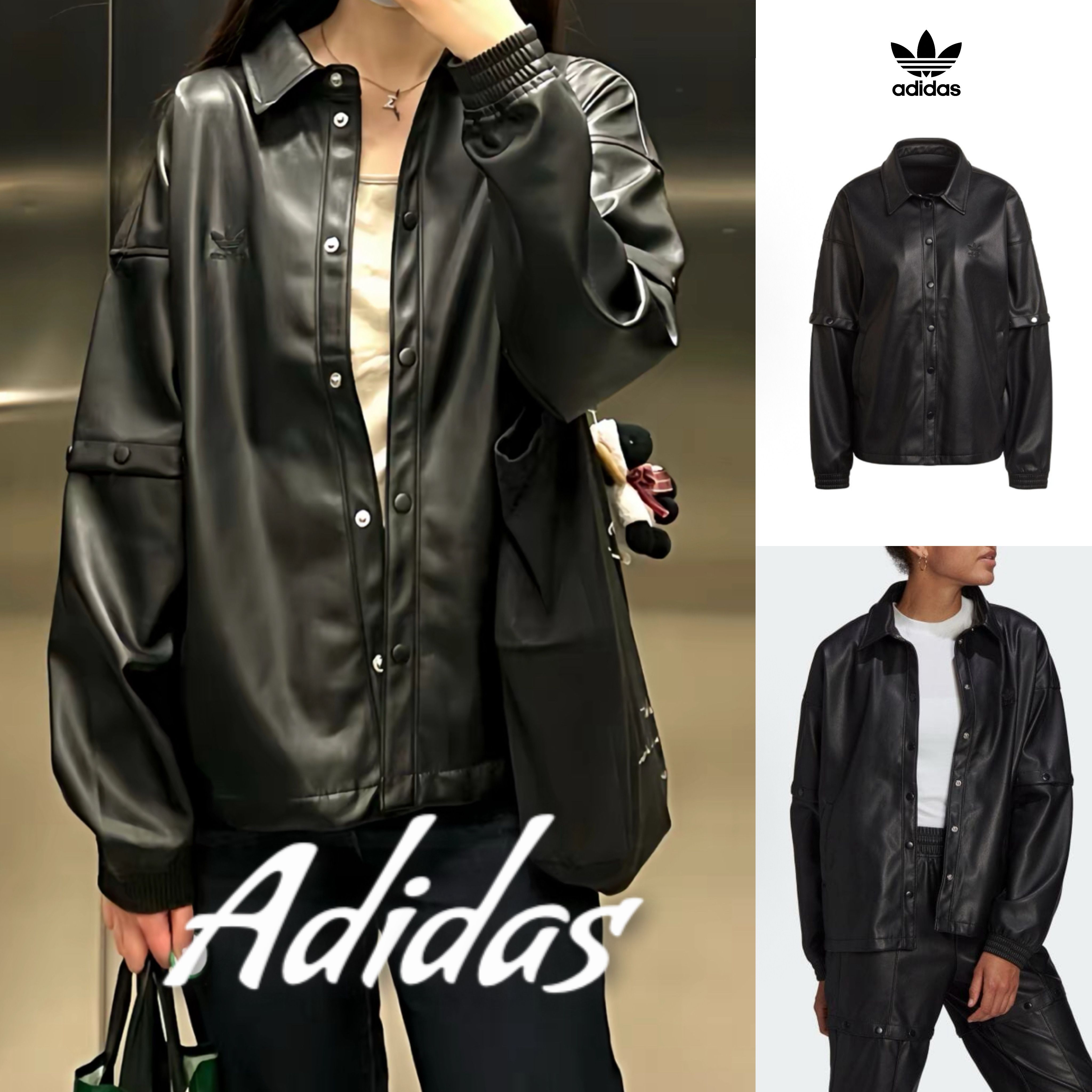 adidas レザー アウター Lサイズ adidas レザー アウター Lサイズ