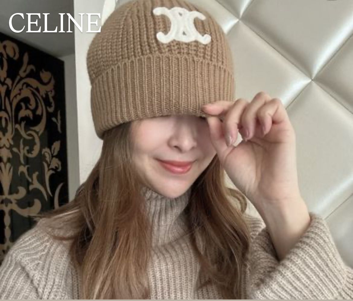 CELINE セリーヌ トリオンフ トリオンフ ニット帽 /カシミア (CELINE