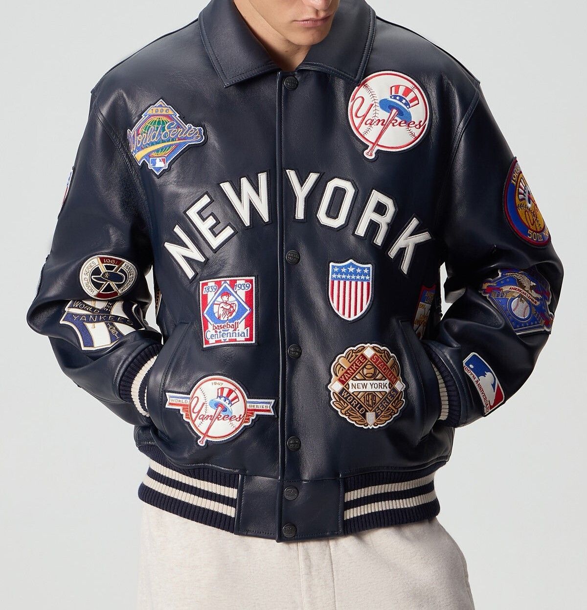 即完売☆KITH AVIREX NY Yankees コラボ レザー ジャケット 限定 (KITH