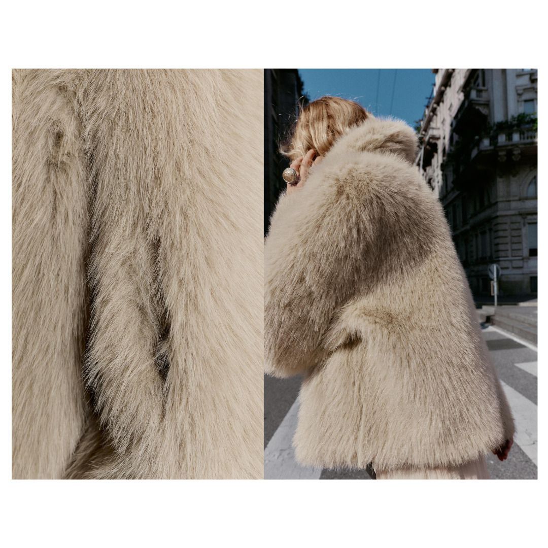 ZARA】ダブルフェイス フェイクファージャケット (ZARA/ムートン