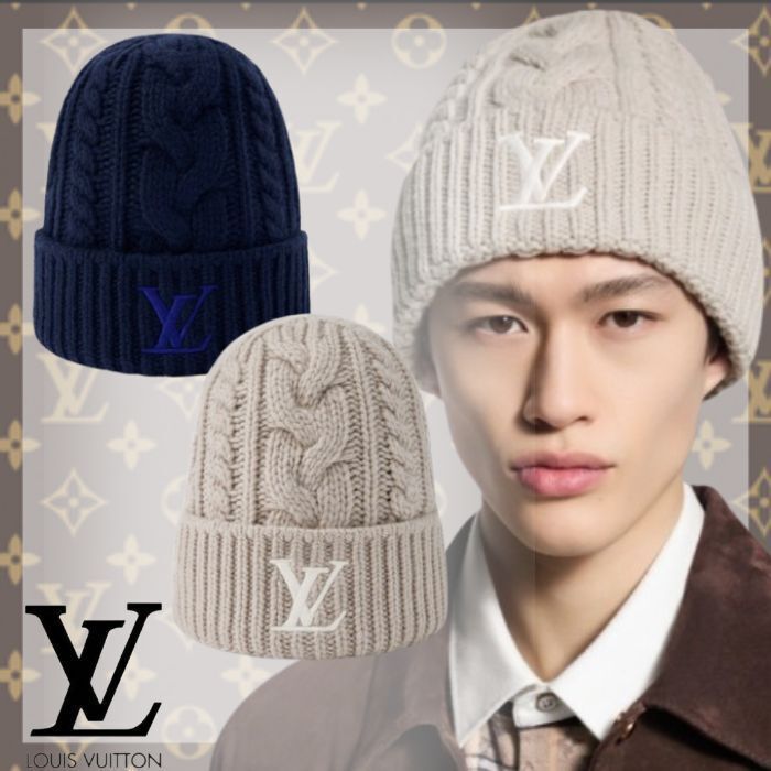 ふんわり温たか♪国内発】LV オンリー ミニケーブル・ビーニー (Louis