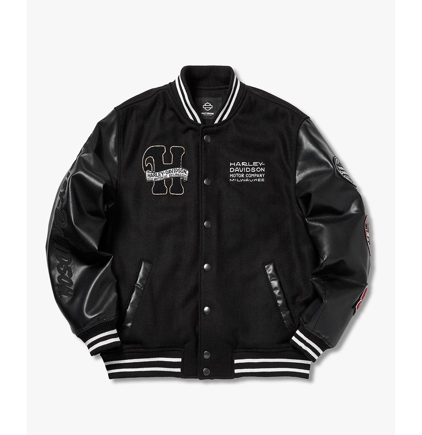☆HARLEY-DAVIDSON COLLECTIONS☆WOOL VARSITY JACKET (Harley