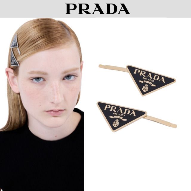 PRADA】 ロゴメタルヘアピン (PRADA/ヘアアクセサリー) 1IF051 2BA6