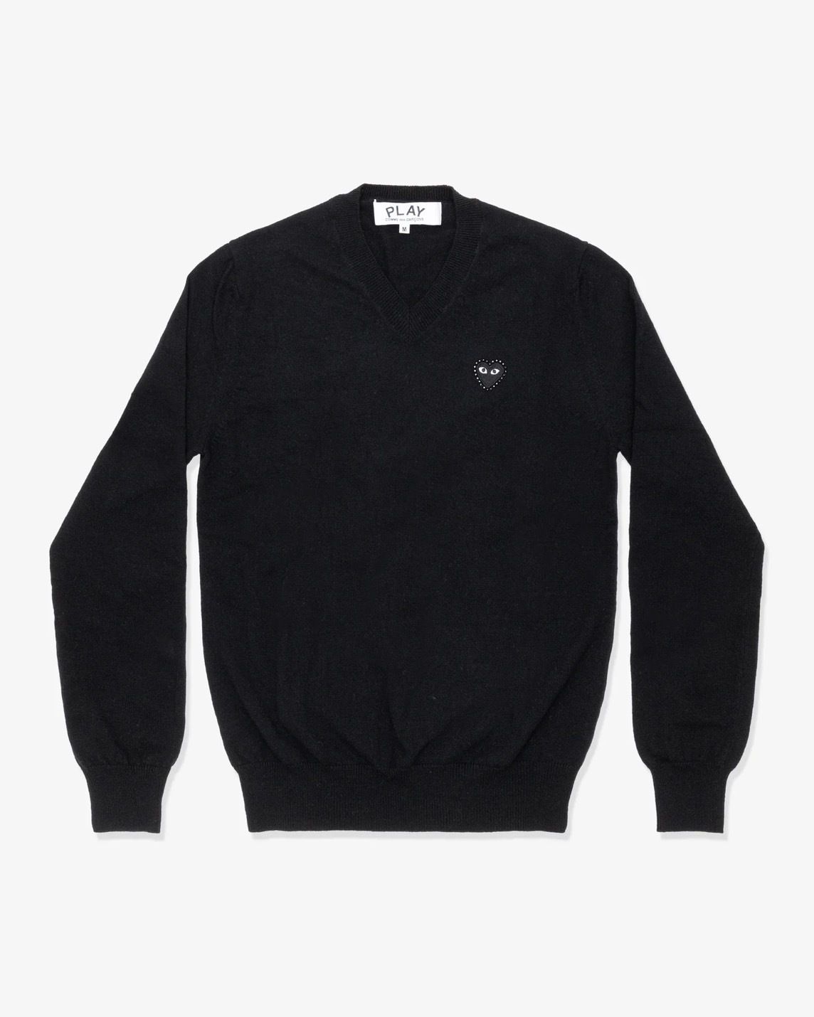 ラインストーン】プレイコムデギャルソン Vネックセーター (COMME des