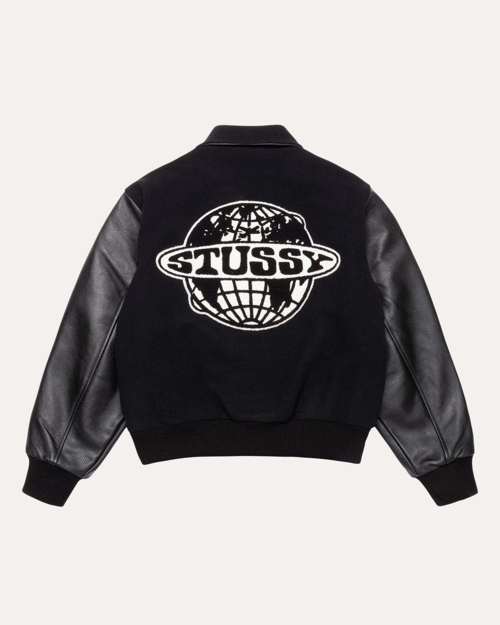 Stussy】 正規品☆ Globe Varsity Jacket Black ☆人気 (STUSSY