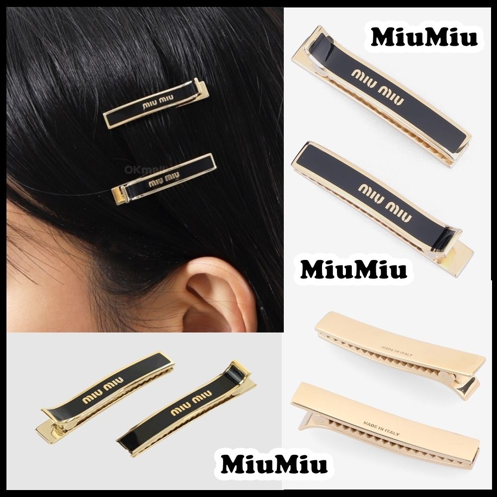 早期完売☆MIU MIU☆エナメル メタル ヘア クリップピン☆大人気