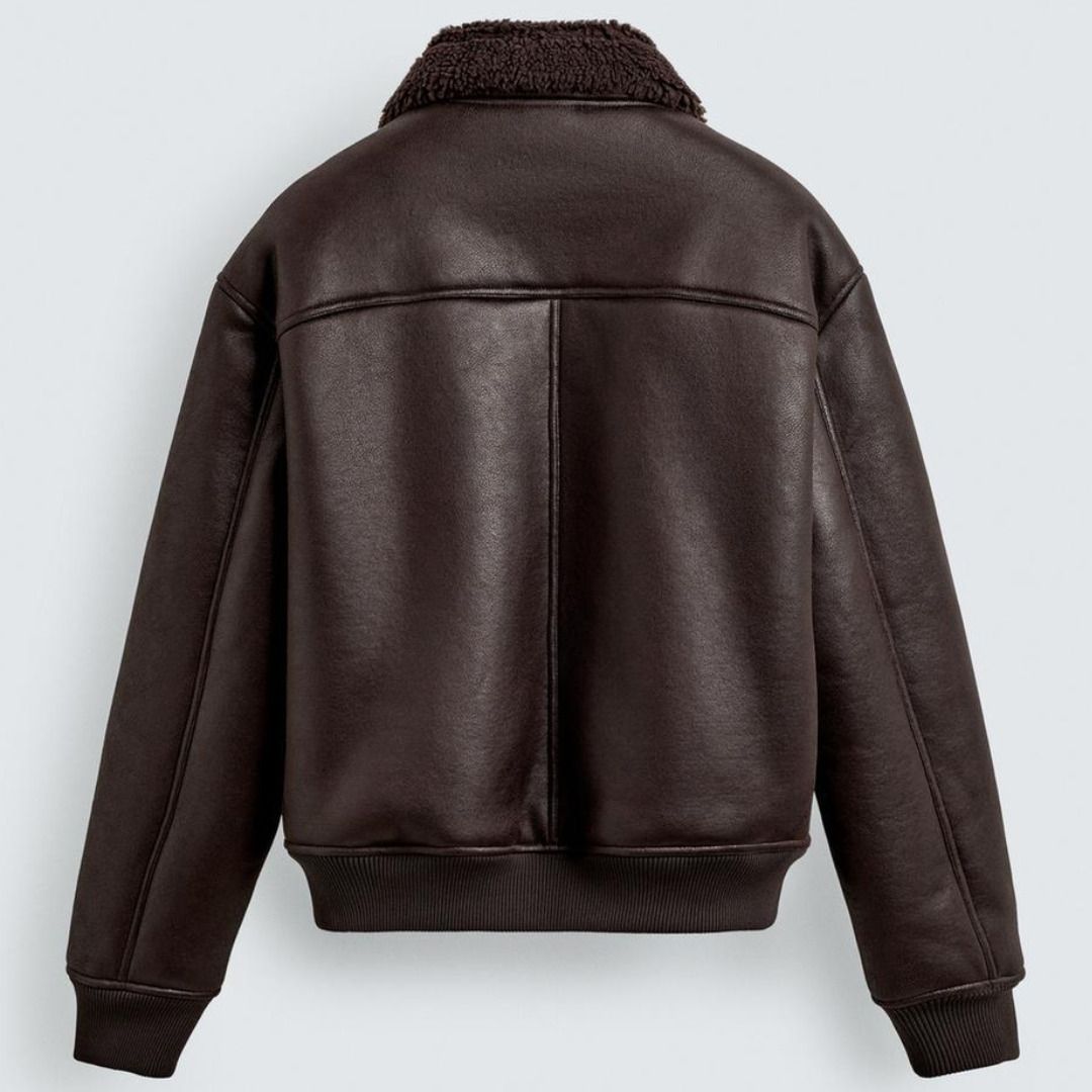 ZARA］オーバーサイズ フェイクレザージャケット (ZARA/レザー