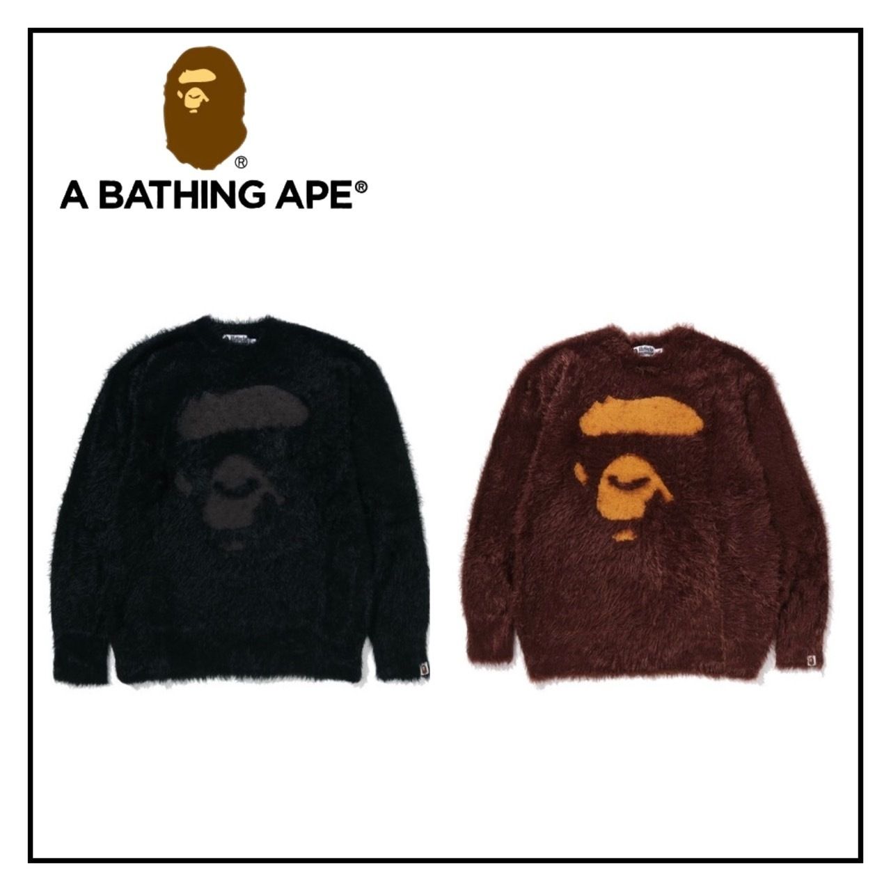 APE FACE SHAGGY SWEATER (A BATHING APE/ニット・セーター) 124461225