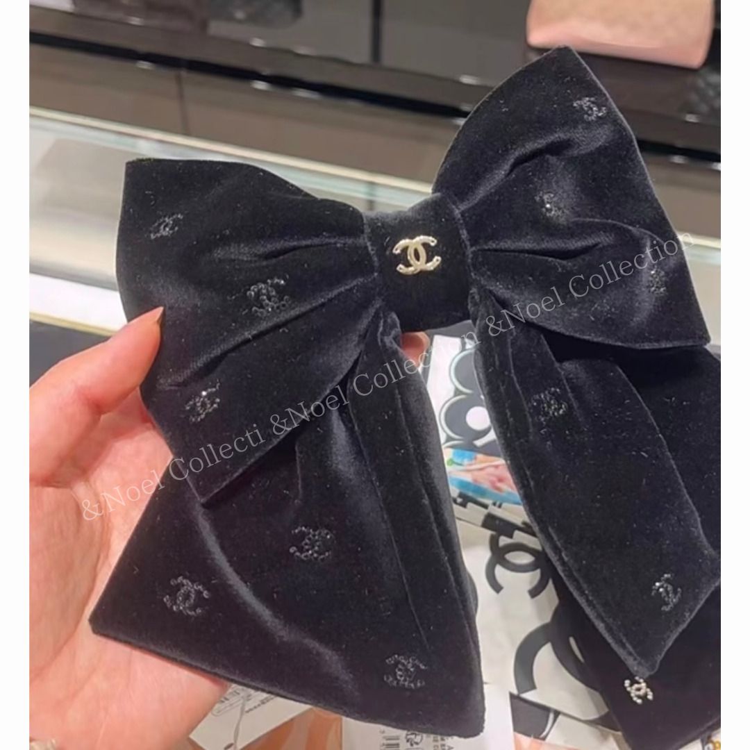 美しいベルベット×ストラス♢】CHANEL *リボンバレッタ (CHANEL/ヘア