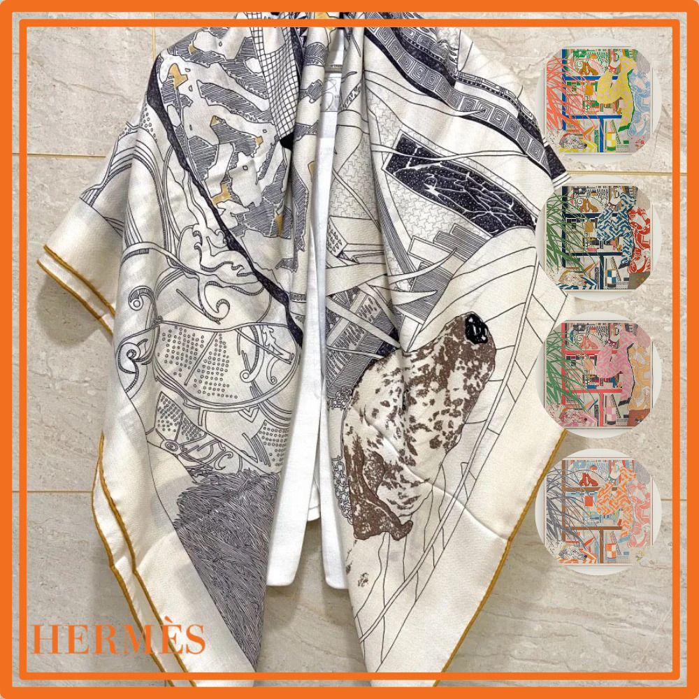 大判サイズ【HERMES】カレジェアン 《エルメスでランデヴー》 (HERMES