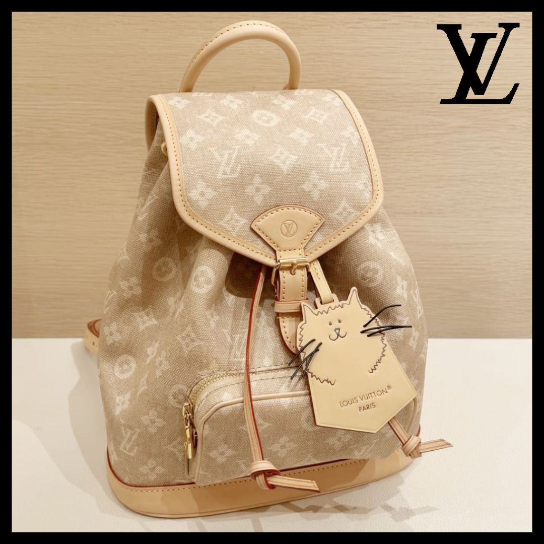 コラボで可愛く】LOUIS VUITTON バックパック モンスリ PM 猫 (Louis