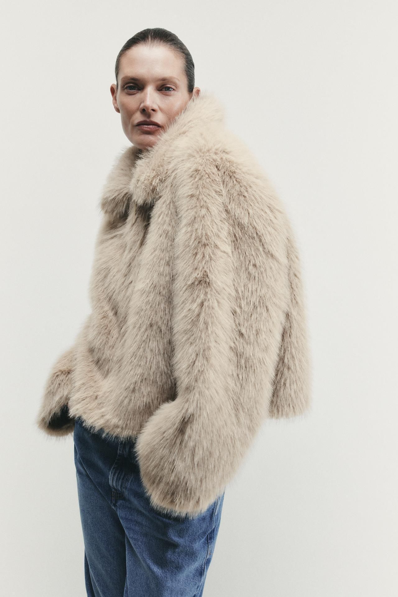 ZARA】ダブルフェイス フェイクファージャケット (ZARA/ムートン
