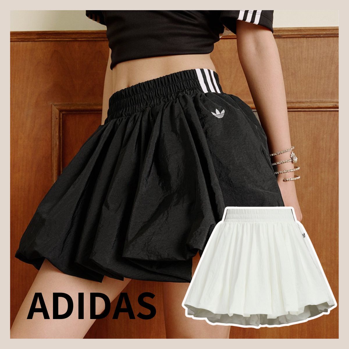 ADIDAS】バルーンスカート インナーパンツ付きスカート (adidas/ミニ