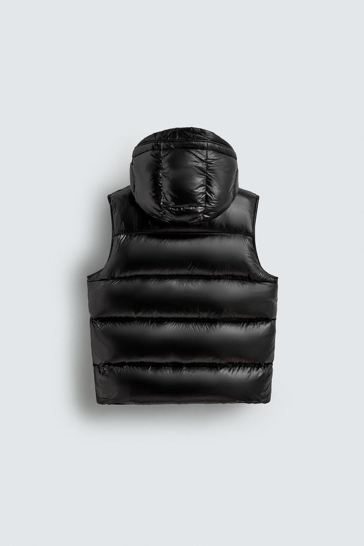 ZARA】100%フェザーダウンベスト ブラック | 3411/910/800 (ZARA