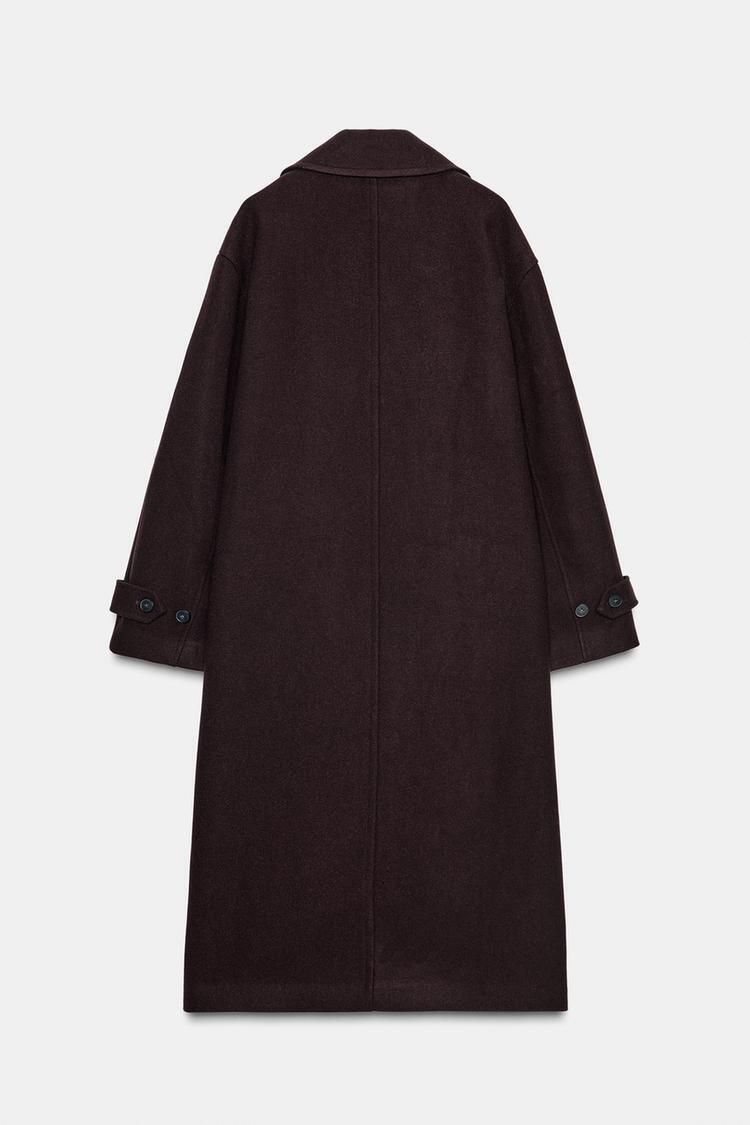 ZARA】ソフトオーバーサイズコート バーガンディ 3046/298/681 (ZARA
