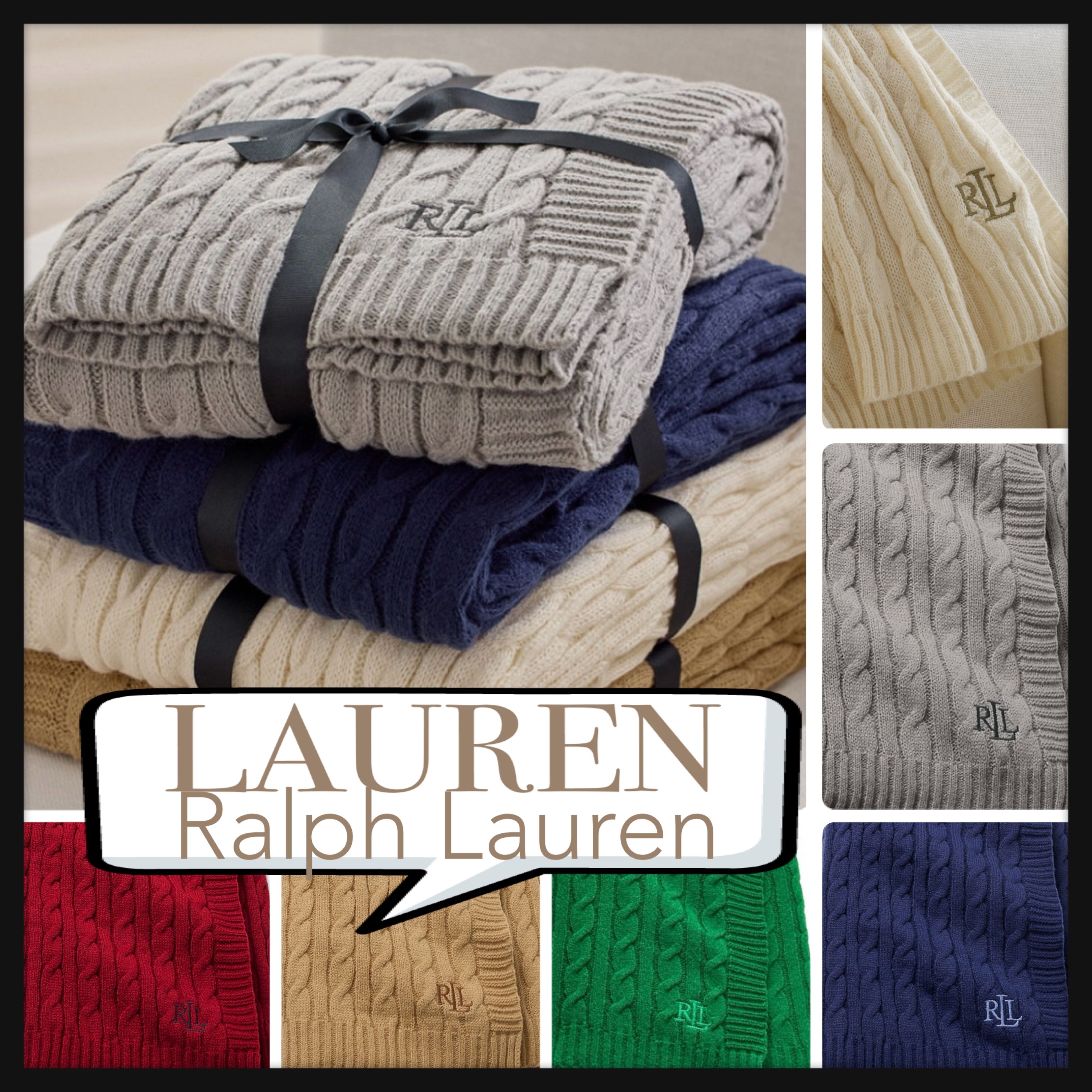 NEW☆Ralph Lauren☆ケーブルニット ブランケット (Ralph Lauren