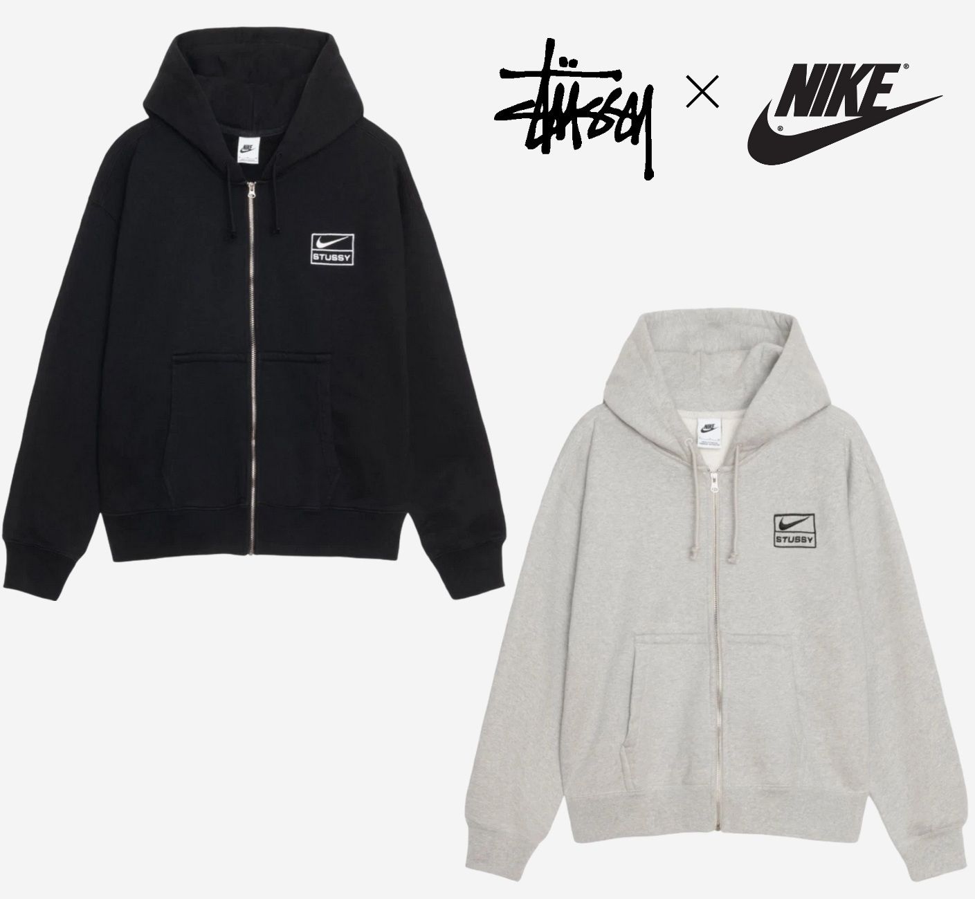 Nike x Stussy】Full Zip Washed Fleece Hoodie (STUSSY/パーカー