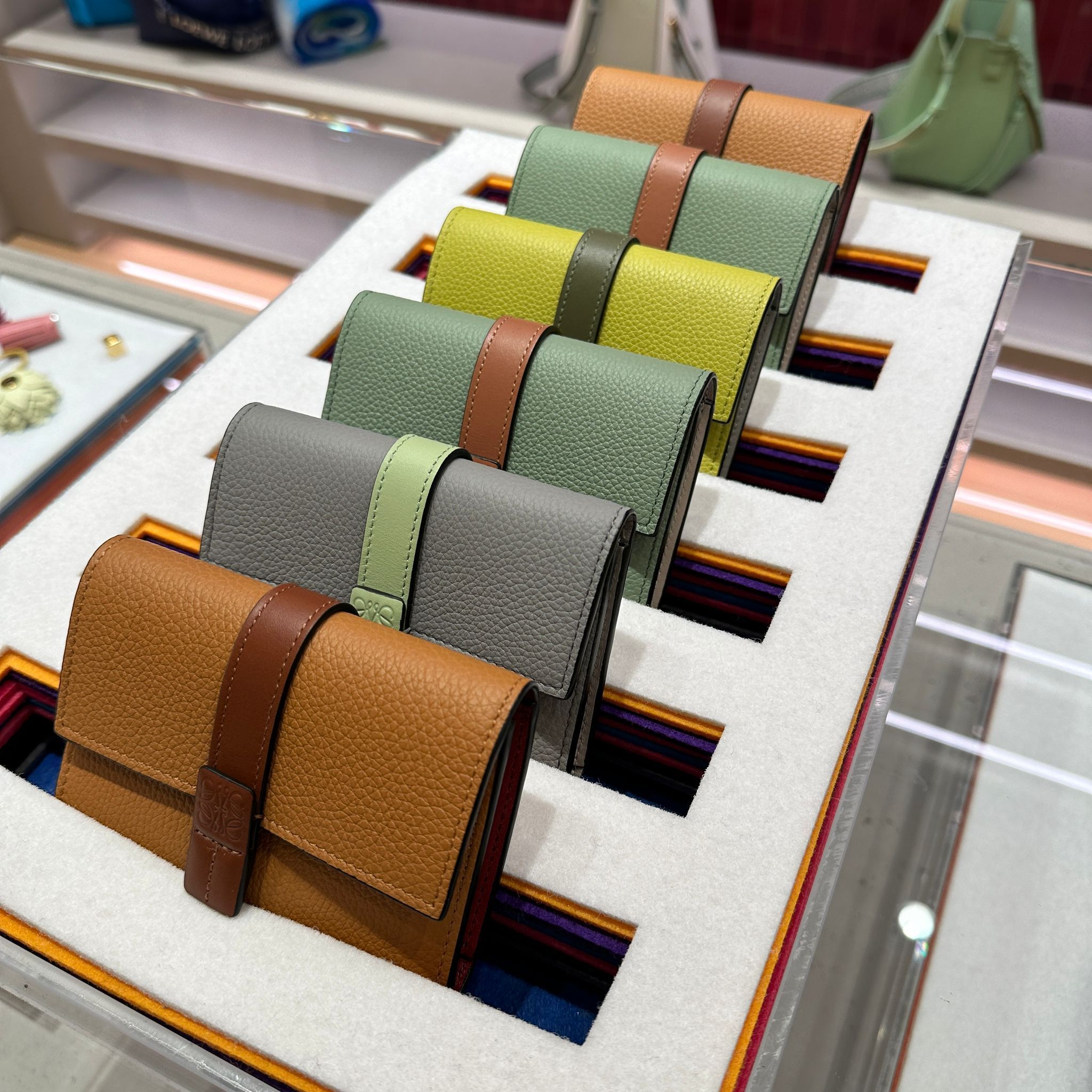 ロエベ】スモール バーティカル ウォレット カーフスキン 14色 (LOEWE