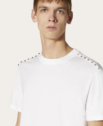 ☆Valentino☆ ロックスタッズ Tシャツ ホワイト (VALENTINO/Tシャツ