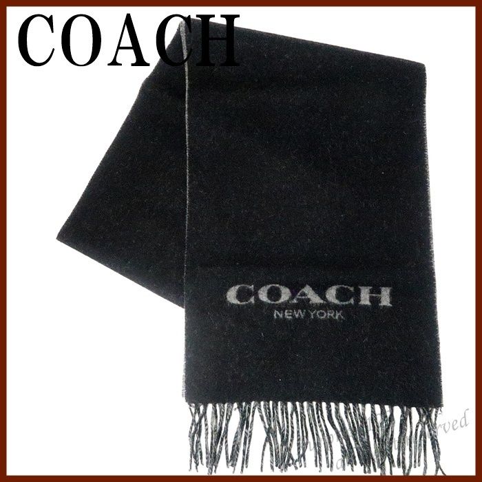 即発】コーチ マフラー メンズ ストール カシミヤ混 男女兼用 (Coach