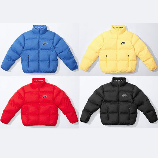 シュプリーム x Nike☆蛇柄ロゴリバーシブルコラボジャケット (Supreme