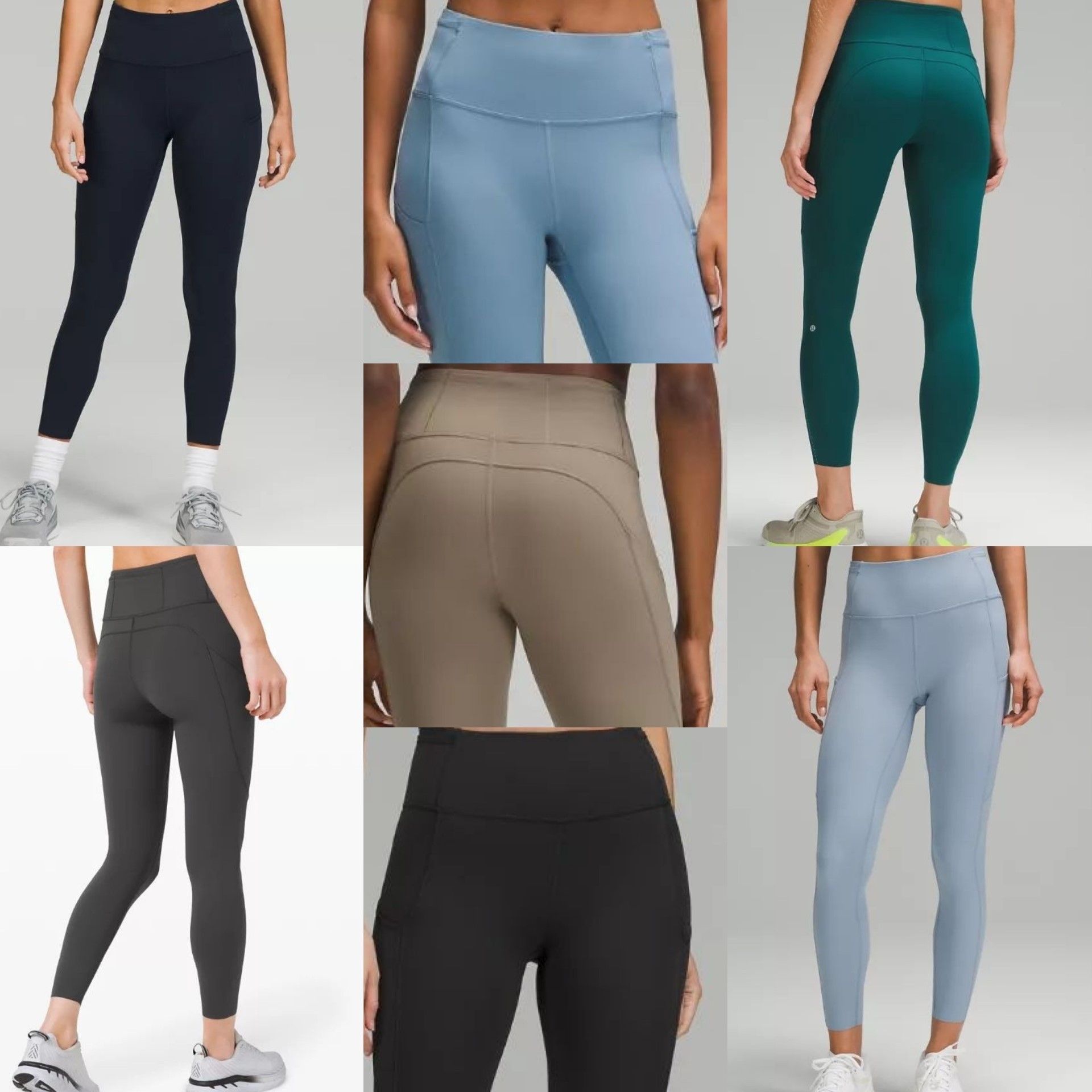 ☆lululemon☆ 反射加工付 軽量レギンス 外ポケット有 追跡付
