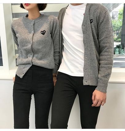 COMME des GARCONS】PLAY メンズ ハートロゴ カーディガン (COMME des