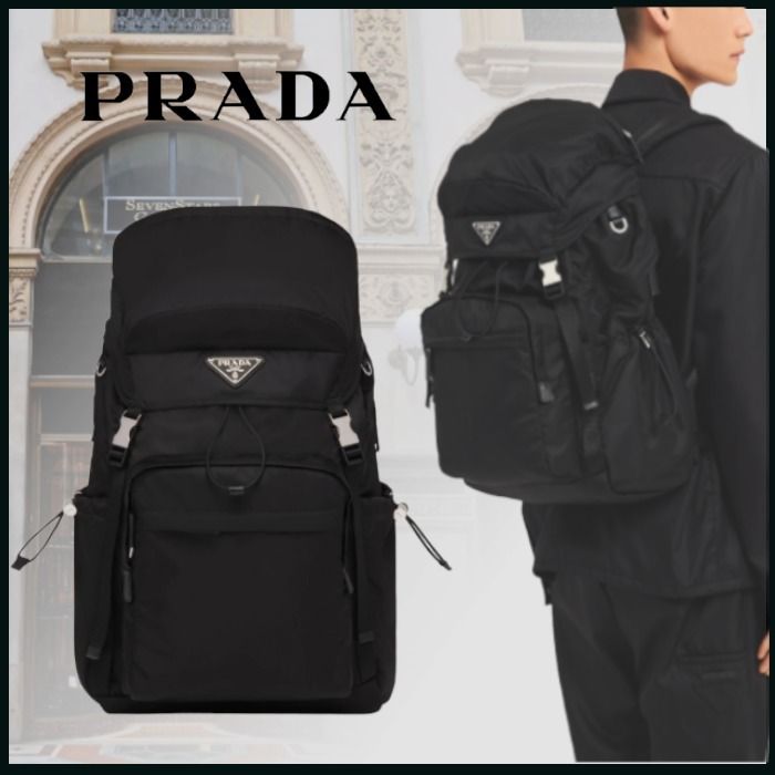 ☆PRADA☆Re Nylon xサフィアーノレザー バックパック (PRADA/バック