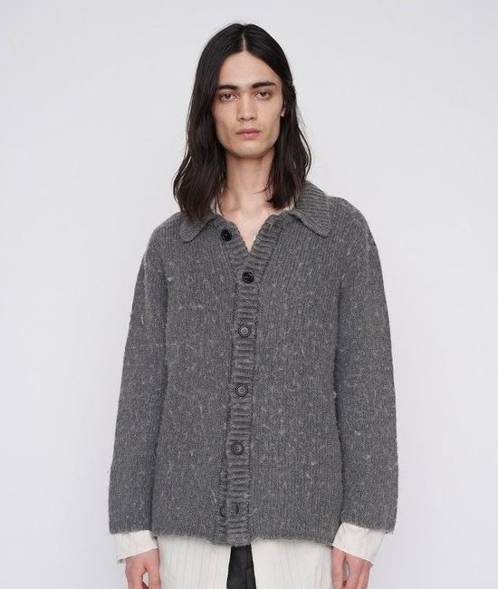 OUR LEGACY BIG CARDIGAN FUNKY GREY ACRYLIC M4213BFD (OUR LEGACY