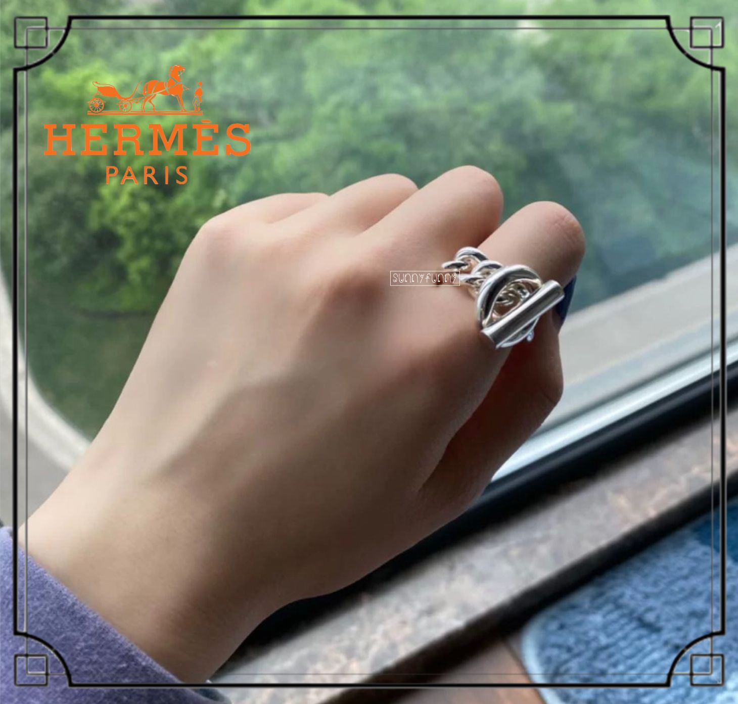 人気☆》エルメス クロワゼット GM リング シルバー i (HERMES/指輪