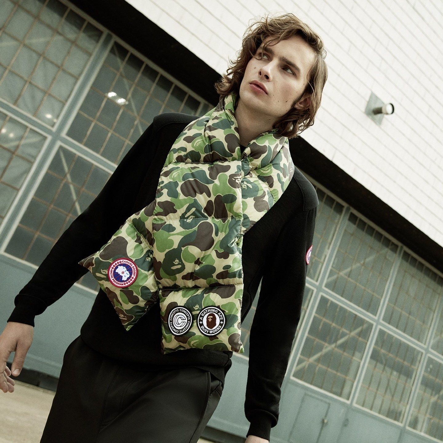 BAPE Canada Goose Concepts Down Scarf ベイプ カナダグース (A