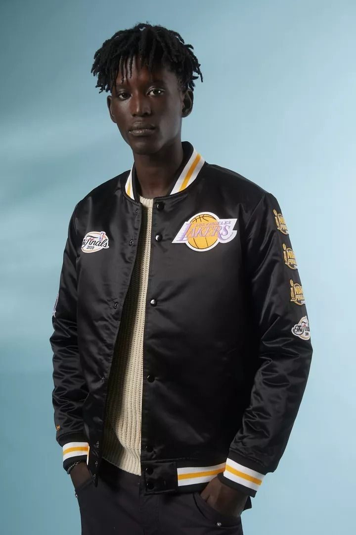 Mitchell&Ness NBA ロサンゼルス レイカーズ サテン ジャケット