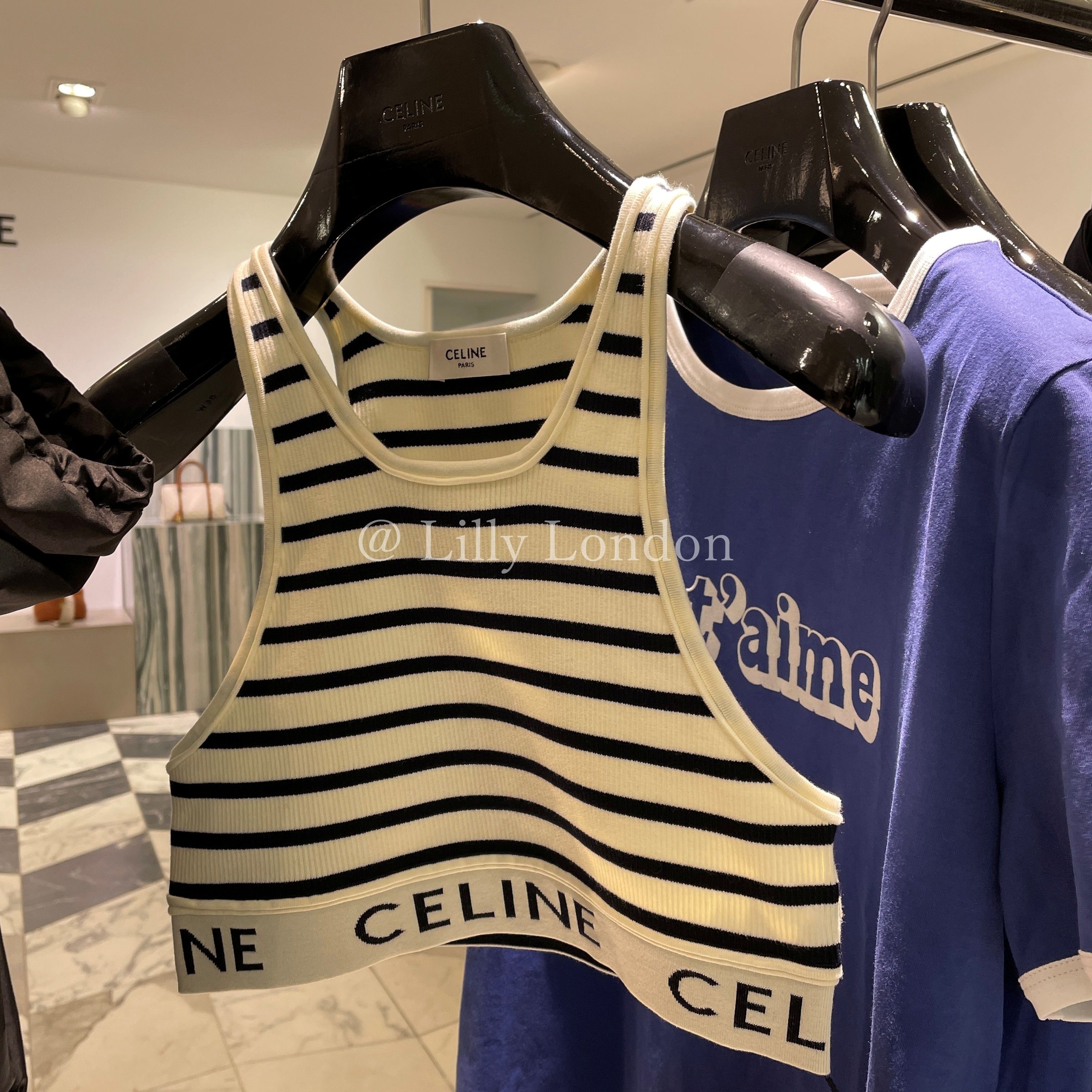 セリーヌ CELINE ロゴ スポーツブラ ブラトップ (CELINE/タンクトップ