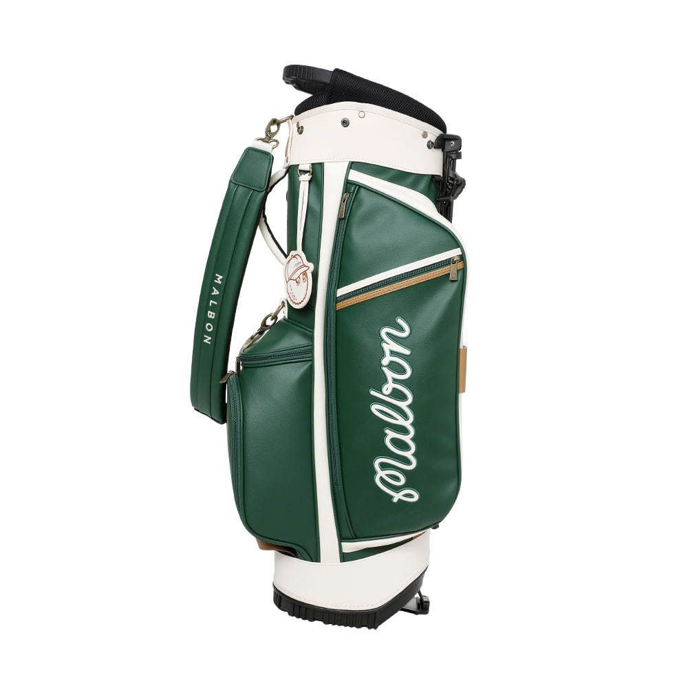 マルボン ゴルフ キャディバッグ malbon GOLF セルフスタンド 緑＆黒