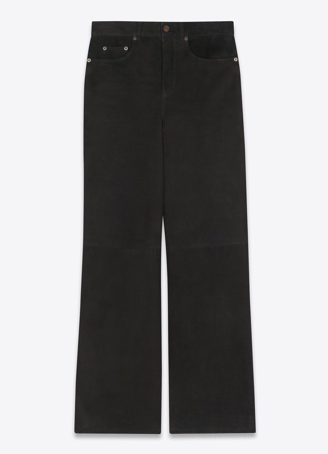 Saint Laurent《ワイドレッグ パンツ》ブラック スエード 直営店
