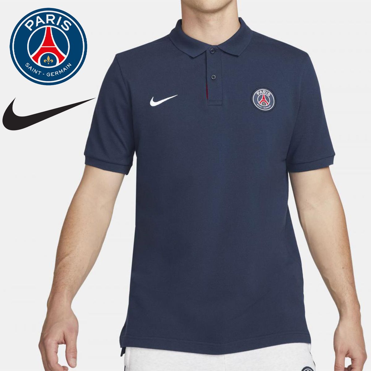 NIKE PSG パリサンジェルマン コラボ ポロシャツ NAVY 半袖 (Nike