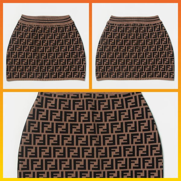 Fendi ロゴパターン ミニスカート