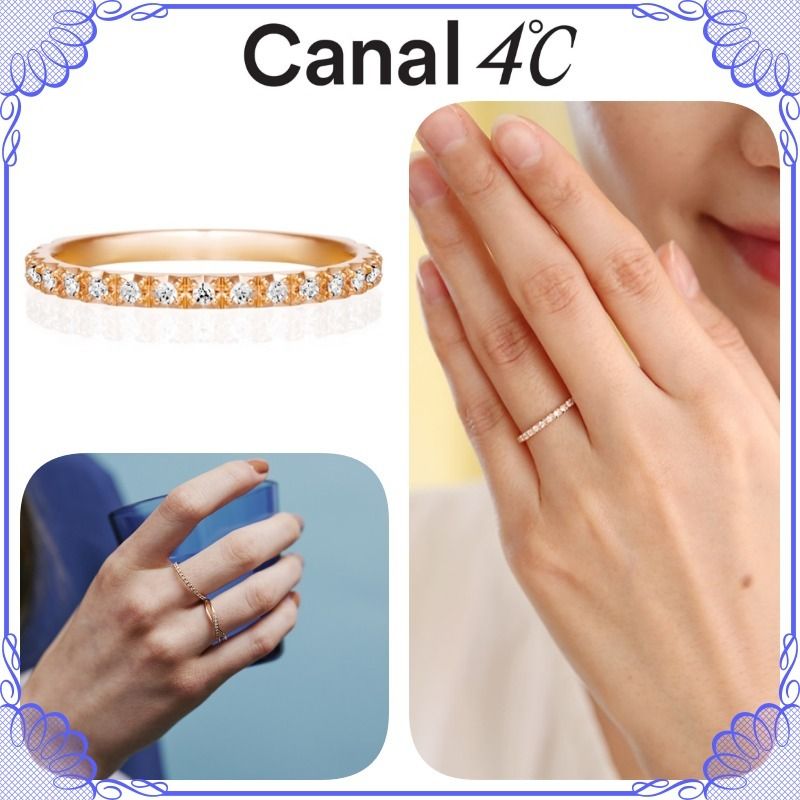 大人気!! Canal 4℃ K10 ピンクゴールド ハーフエタニティリング (4