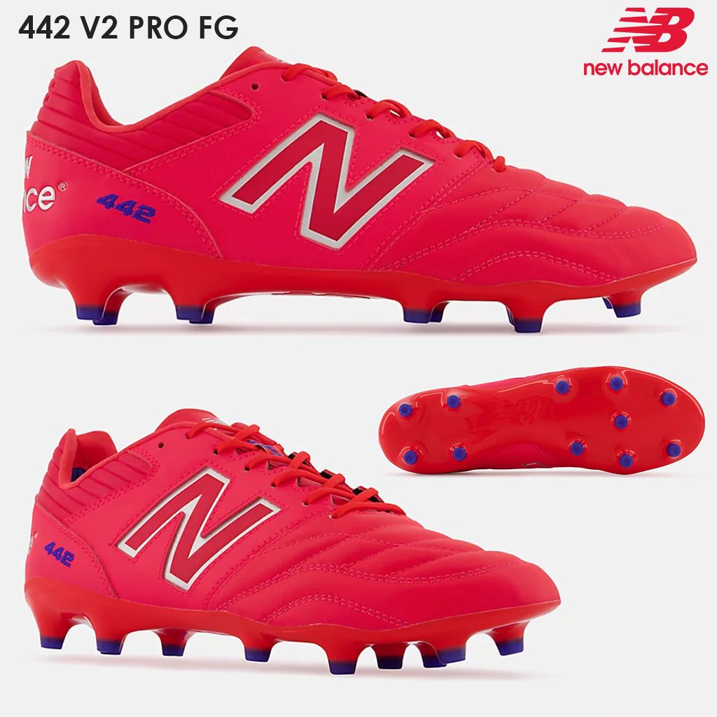 送料&関税込み NB 442 V2 PRO FG サッカースパイク レッド (New