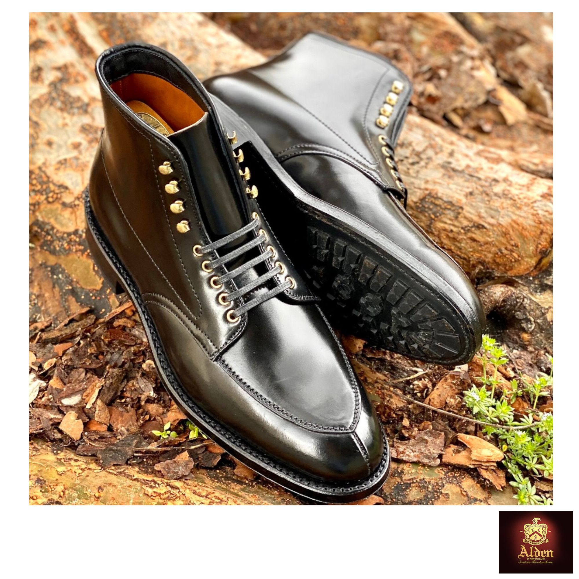 Alden] 別注 D0934HC ハンプトン 黒コードバン Vチップブーツ (ALDEN