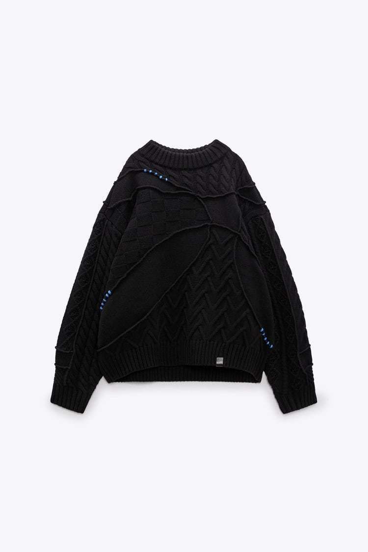 ☆関税込☆Ader Error x Zara☆Patchwork Knit Sweater Black