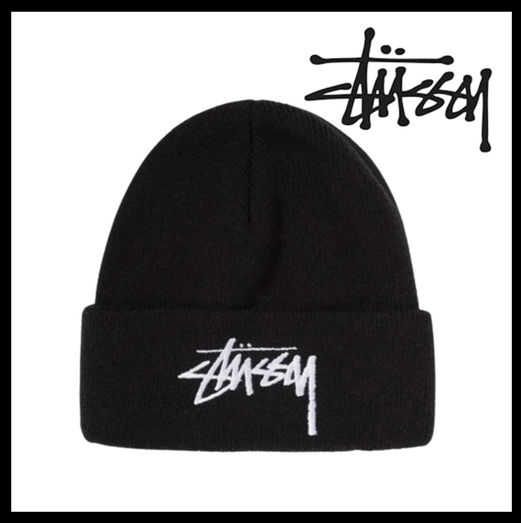☆送料・関税込☆Stussy☆Stussy Big Stock Cuff Beanie Black