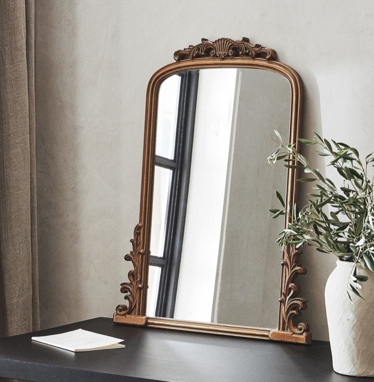 ZARA HOME ザラホーム ゴールドウッド ミラー 鏡 75×58 (ZARA HOME