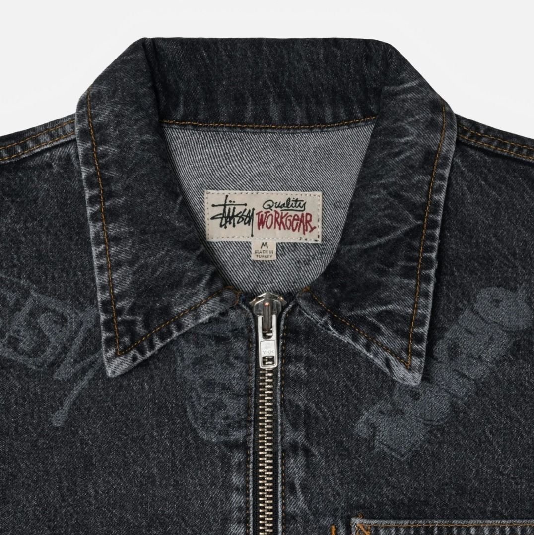 ☆送料・関税込☆Stussy☆WORLDWIDE ZIP WORK JACKET☆BLACK (STUSSY