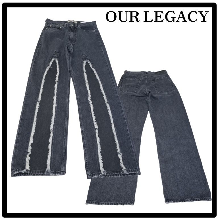☆関税込☆OUR LEGACY☆Our Legacy Third Cut Slash Denim Black (OUR
